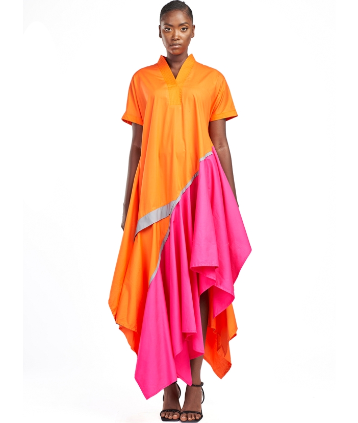 Orange Cotton Dress