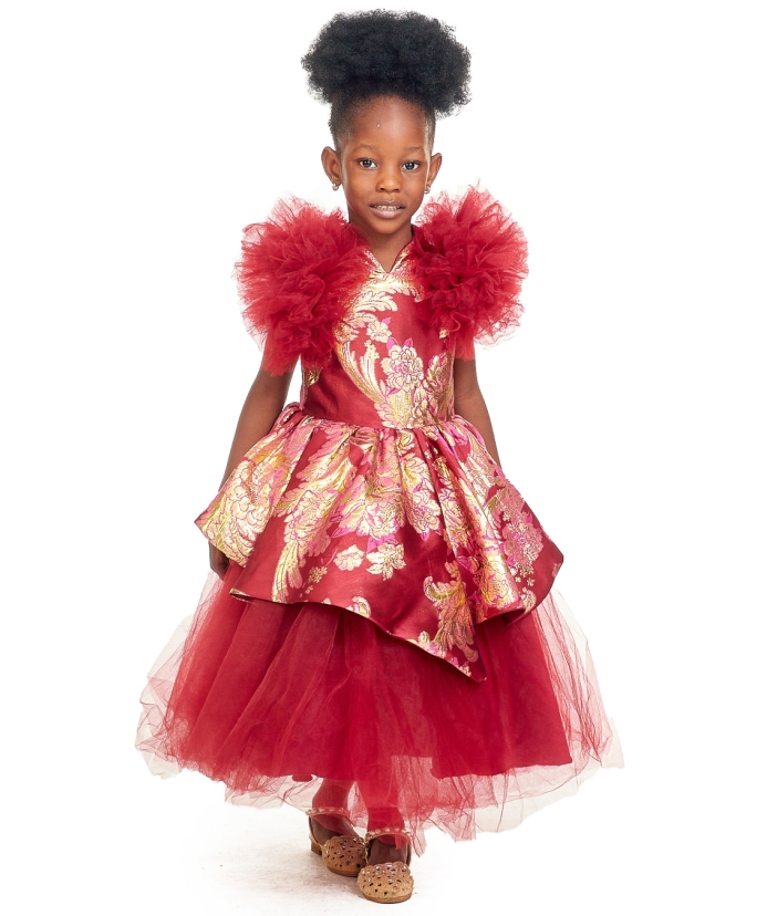 Brocade Princess Ball Dress 