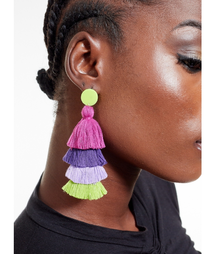 African Summer Tassel Earrings