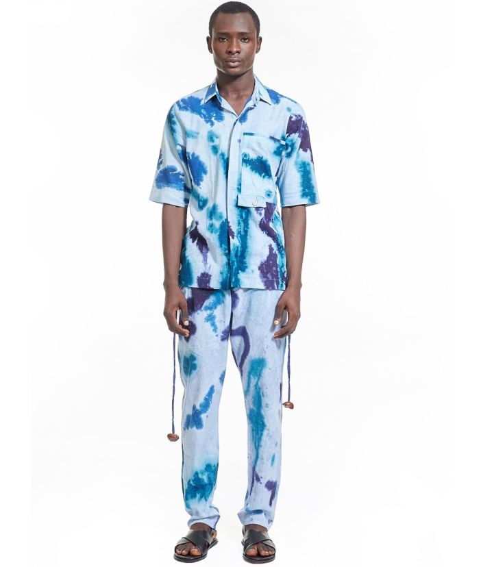 Mbaaw23 (Ensemble Pantalon Nuances Bleues)