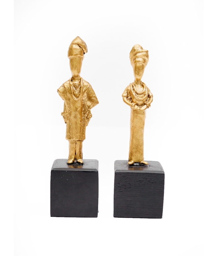 Oga et Madame Figurine En Bronze