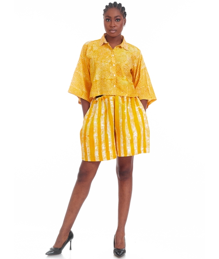 Adire Short Set - yellow