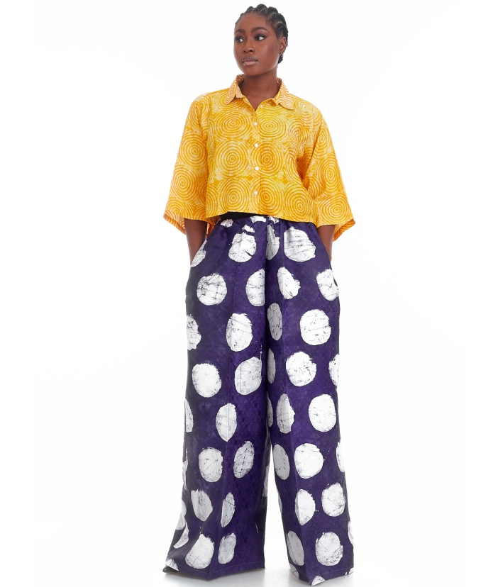 Adire Crop Top Set 