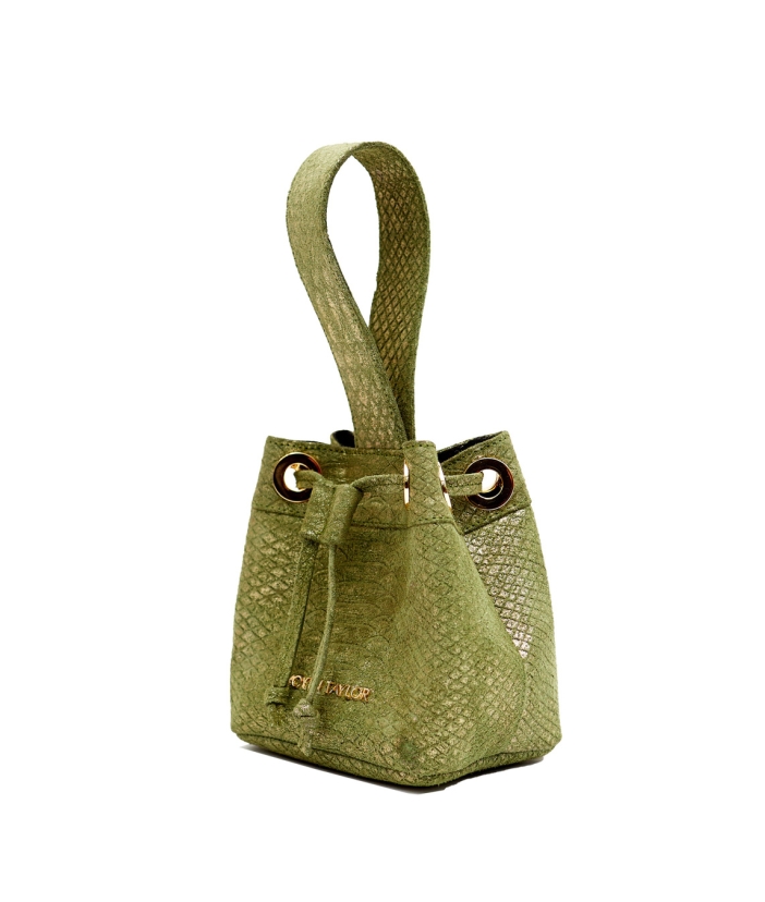 LELA Mini bucket bag Olive green