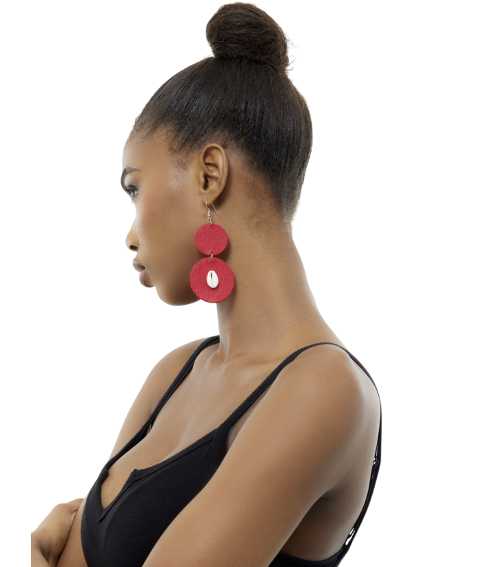 Cowrie Circle Earrings
